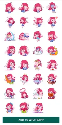 Emoji Cute girls Stickers android App screenshot 3