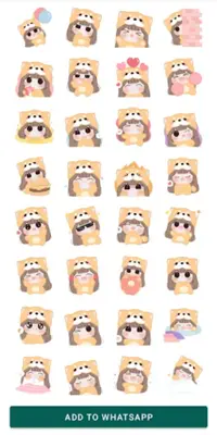 Emoji Cute girls Stickers android App screenshot 4